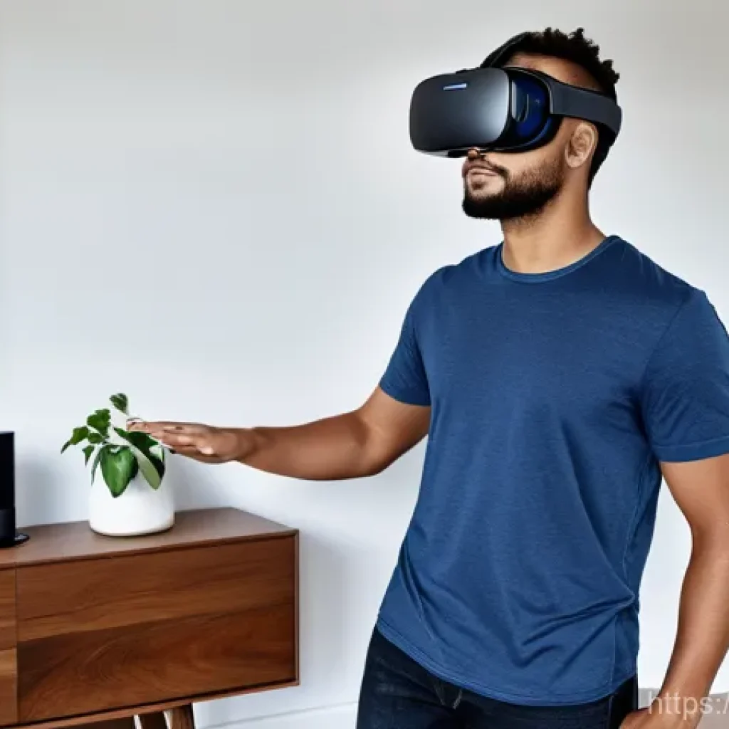 VR 네트워크 최적화 - **Prompt 1: Seamless Wireless VR Experience at Home**
    "A young adult, casually dressed in a comf...