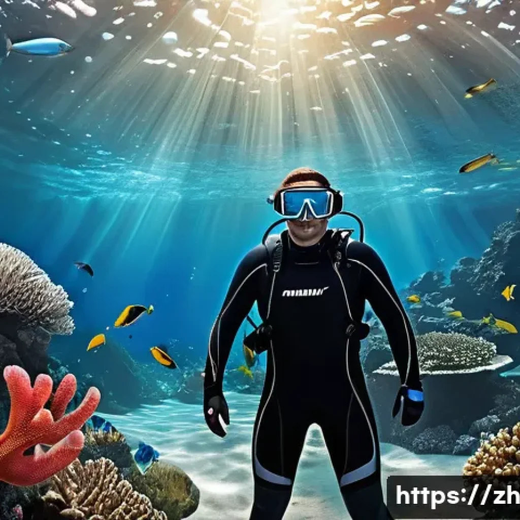 VR 해양학 - An ultra-realistic VR underwater scene featuring vibrant coral reefs with detailed textures and colo...